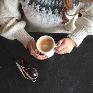 Free People Cream and Fair Isle Sweater